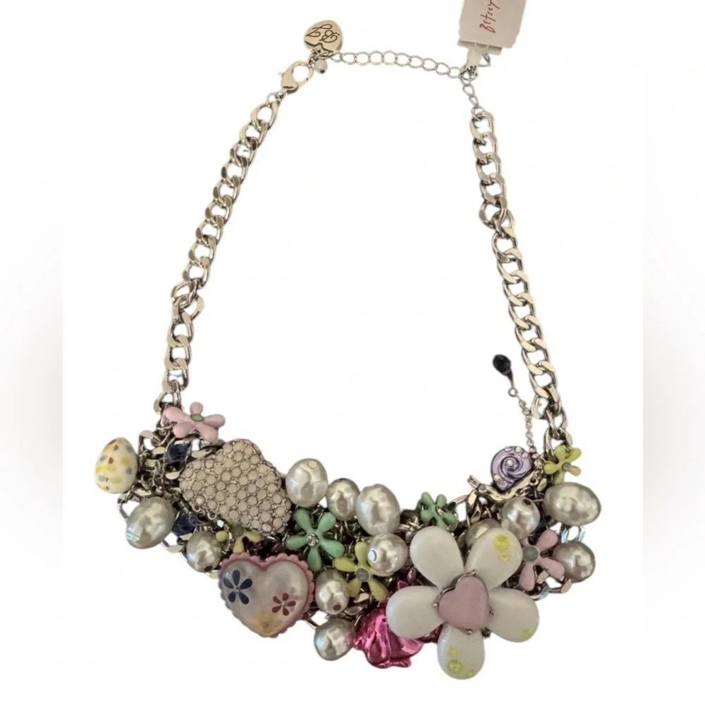 BETSEY JOHNSON Easter Hop To It Spring 2025 Revival Statement Necklace NEW NWT